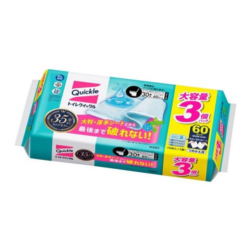 花王　トイレクイックル　ミントの香り　つめかえ用　スーパージャンボパック　30枚入