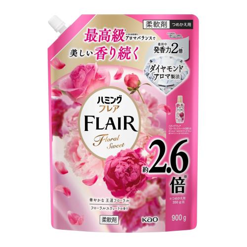 花王　ハミングフレア　フローラルスウィート　スパウトパウチ　900g