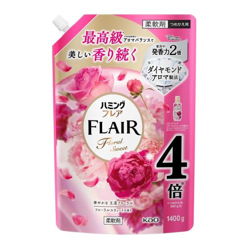 花王　ハミングフレア　フローラルスウィート　スパウトパウチ　1400g