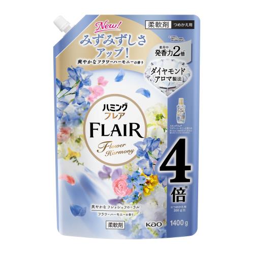 花王　ハミングフレア　フラワーハーモニー　スパウトパウチ　1400g
