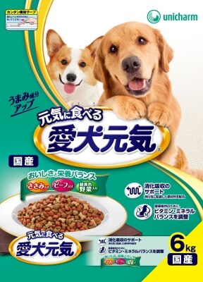 ユニ・チャーム 愛犬元気 ささみ・ビーフ・緑黄色野菜 6.0KG