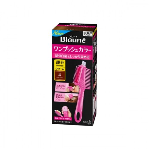 花王 ブローネ ワンプッシュカラー 4 ライトブラウン 80G【ボーナスTポイントとして10倍】※2月4日まで