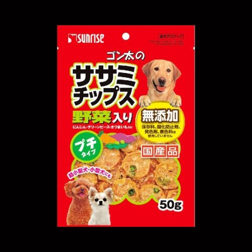 マルカン ゴン太のササミチップス野菜 プチタイプ 50G