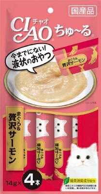 いなば チャオちゅ〜る まぐろ&贅沢サーモン 14GX4本