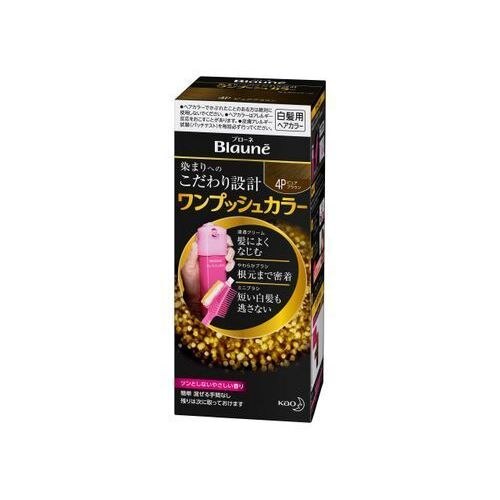 花王 ブローネ ワンプッシュカラー 4P ピュアブラウン 80G【ボーナスTポイントとして10倍】※2月4日まで