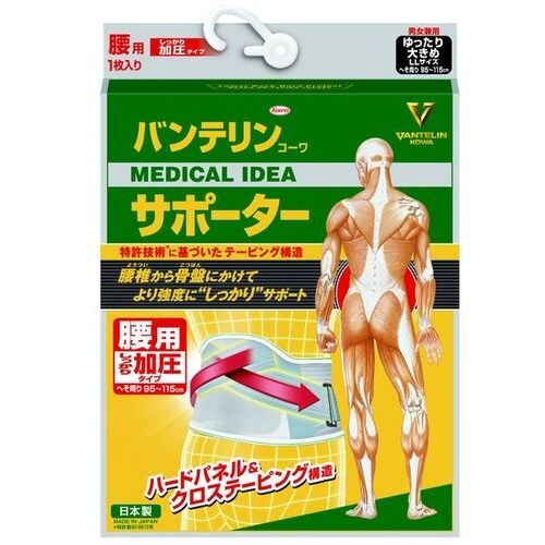 興和新薬　バンテリンサポーター　腰用しっかり加圧タイプ　LLサイズ　ブルーグレー　LL