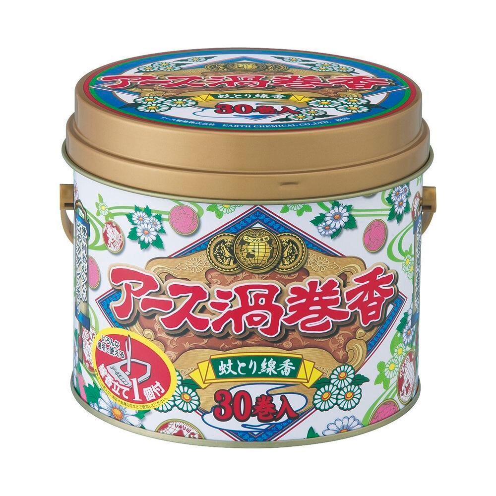 アース製薬 アース渦巻香 30巻缶入 蚊取り線香 ウエルシアドットコム