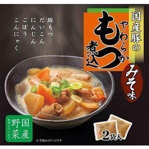 【セット販売】丸善　国産豚　やわらかもつ煮込み　みそ味　2袋X6個セット