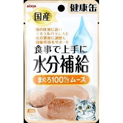 アイシア 国産 健康缶 パウチ 水分補給 まぐろムース 40G