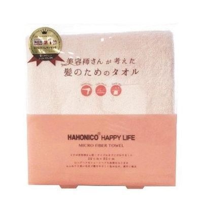 ハホニコ　ヘアドライマイクロファイバータオル　ピンク