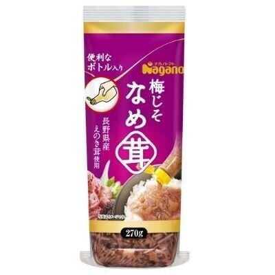 【セット販売】ナガノトマト　梅じそなめ茸ボトル　270GX5個セット