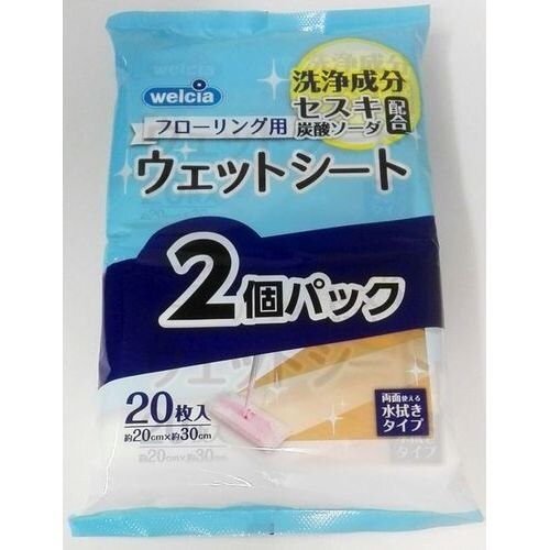 昭和紙工　ウエルシア　フローリングウェットシート　20枚X2個