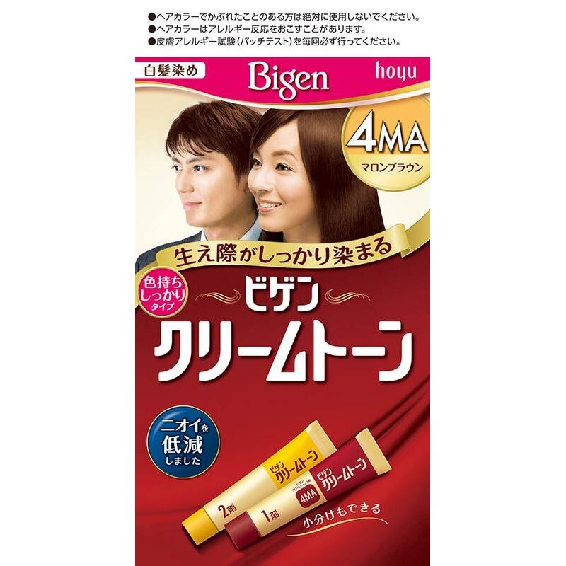 ホーユー　ビゲン　クリームトーン　4MA　マロンブラウン　80ML　白髪染め