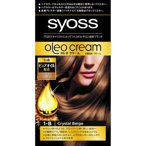 ヘンケルジャパン　サイオス　オレオクリームヘアカラー　1B　クリスタルベージュ　50G+50G　白髪染め【7月2日までの期間特売】