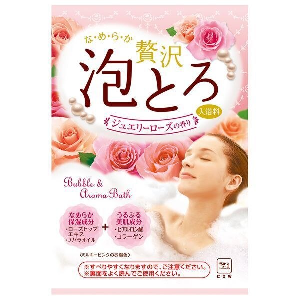 牛乳石鹸　お湯物語　贅沢泡とろ入浴料　ジュエリーローズの香り　30G　入浴剤