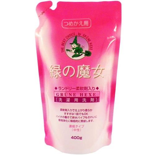 ミマスクリーンケア　緑の魔女　ランドリー用　柔軟剤入り　詰め替え　400G　洗濯用洗剤