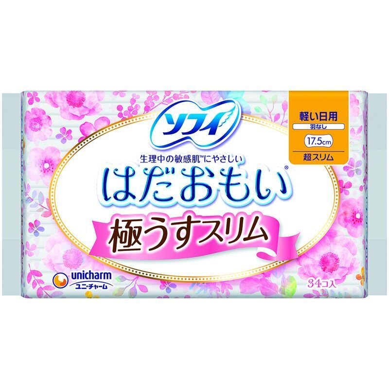 ユニ・チャーム ソフィ はだおもい 極うすスリム 175 羽なし 34枚 生理用品【11月5日までの期間特売】