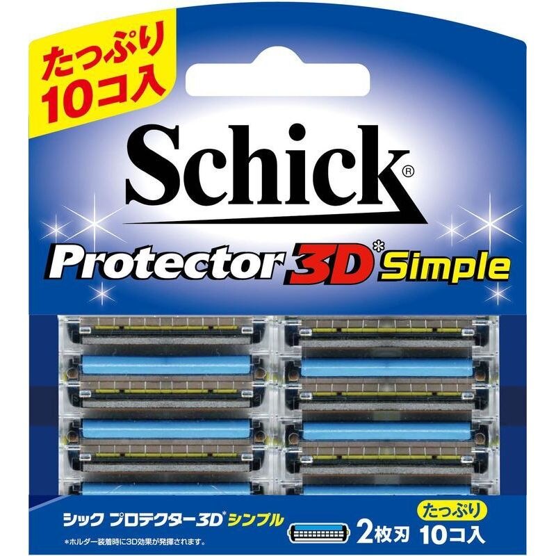 シック プロテクター3D シンプル 替刃 (10コ入) 男性用カミソリ