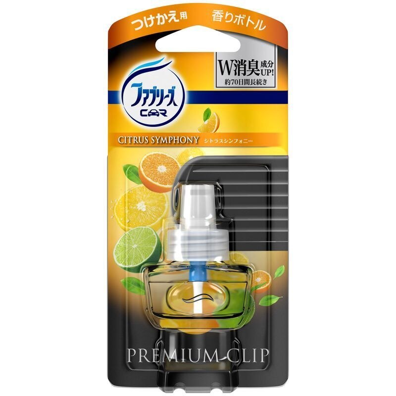 P&G ファブリーズ プレミアムクリップ シトラスシンフォニー 付け替え 7ML 車内用芳香・消臭剤 [P&Gまとめ買いCP]
