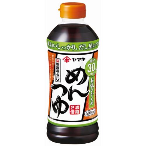 ヤマキ　お塩ひかえめめんつゆ　500ML×6個セット