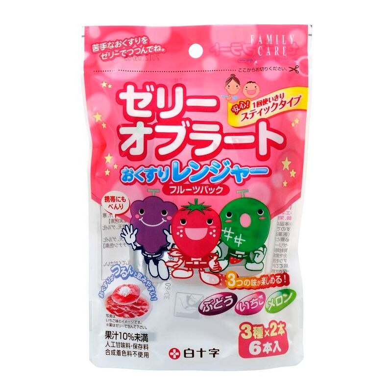 白十字 ファミリーケア おくすりレンジャーフルーツパック 6包 オブラート