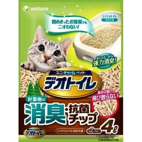 ユニチャーム　デオトイレ　針葉樹消臭チップ　4L【1月7日までの期間特売】