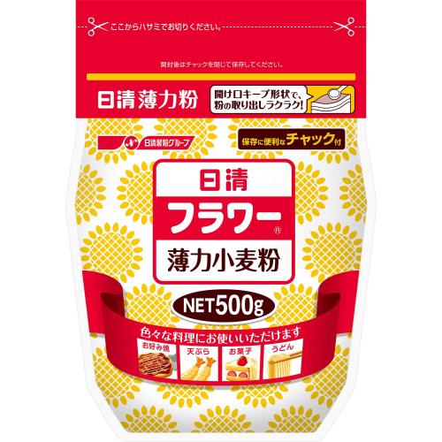 日清フーズ　フラワーチャック付　500G×6個セット