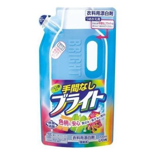ライオン 手間なしブライト 詰め替え 720ml 酸素系漂白剤 ウエルシアドットコム