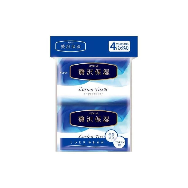 大王製紙　エリエール　贅沢保湿ポケット　14組(28枚)×4パック入リ　ポケットティッシュ