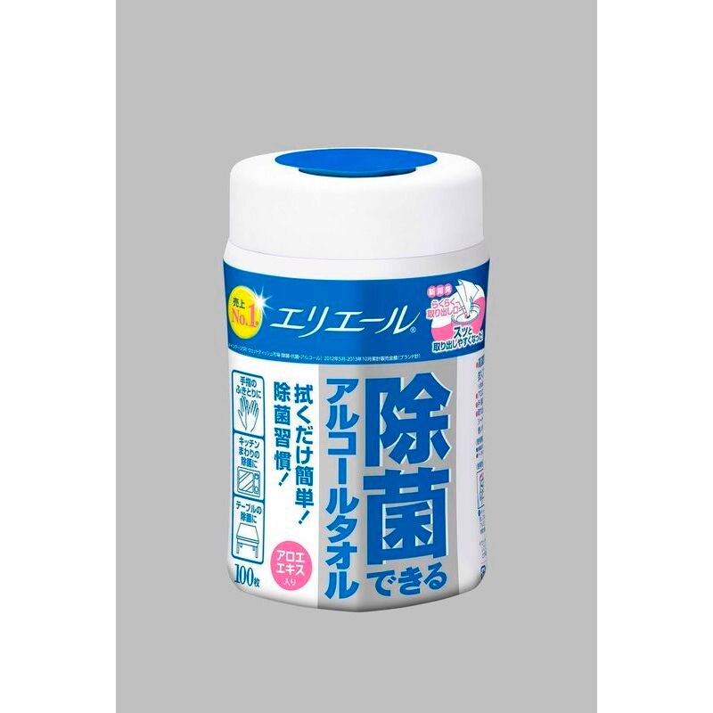 大王製紙　エリエール　除菌できるアルコールタオル　本体　100枚　ウェットティッシュ