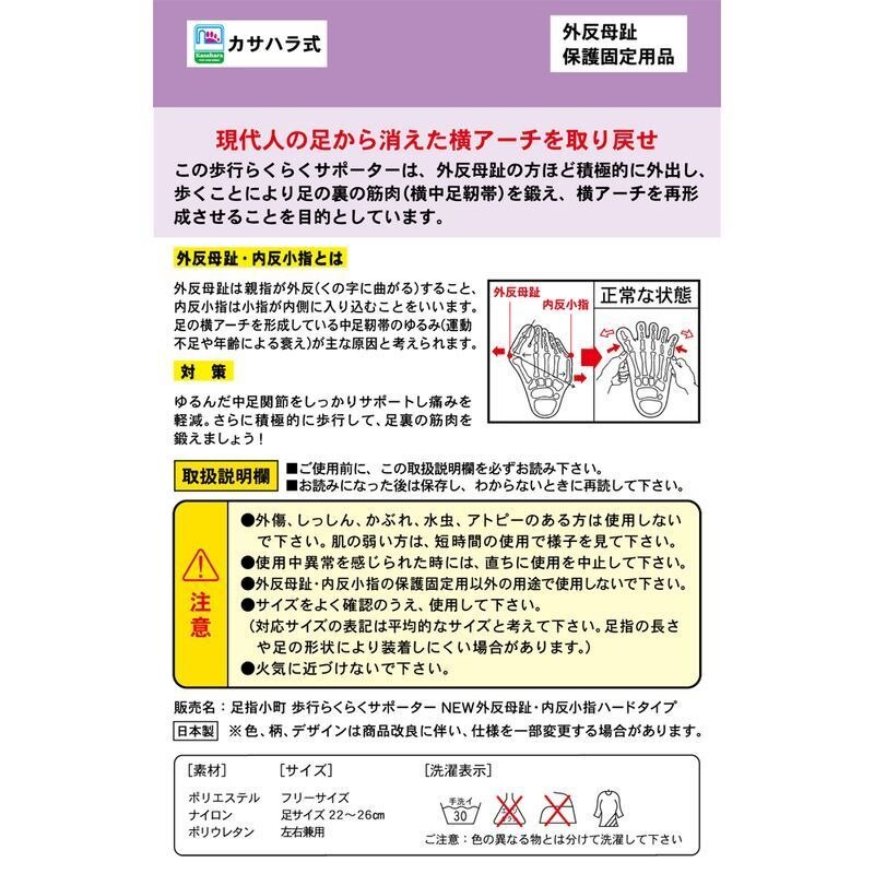 ミノウラ 足指小町 歩行らくらくサポーター NEW外反母趾・内反小指 