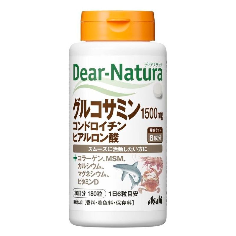 アサヒグループ食品　ディアナチュラ　グルコサミン・コンドロイチン・ヒアルロン酸　180粒　30日分　サプリメント