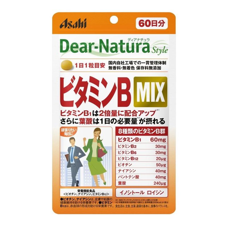 アサヒグループ食品 ディアナチュラスタイル ビタミンB MIX 60粒 60日 ...