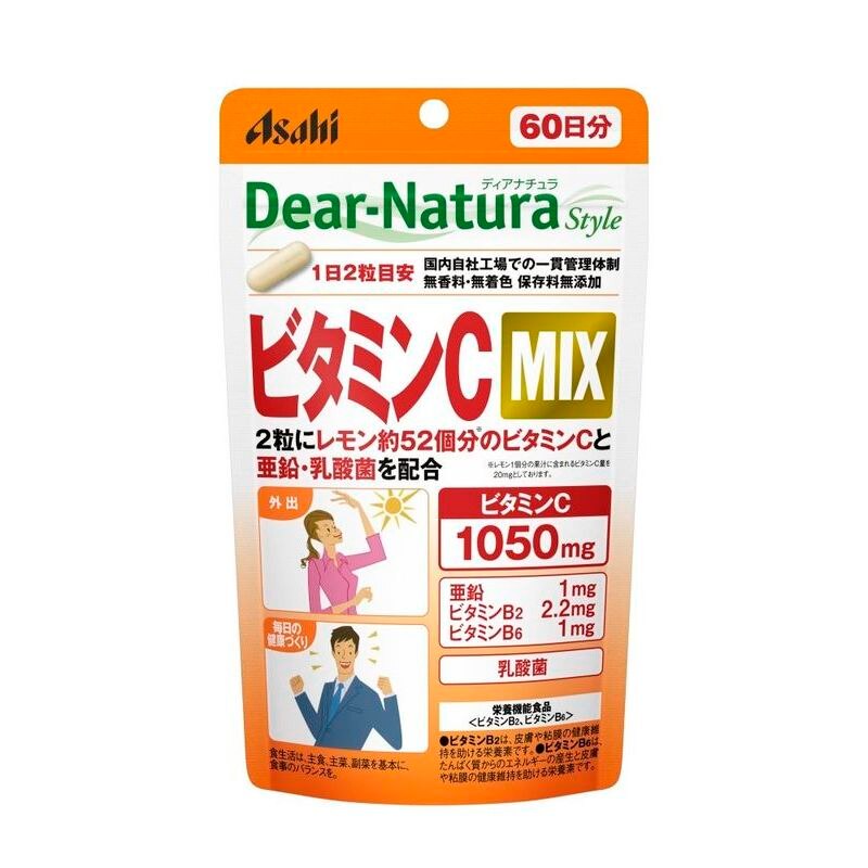 アサヒグループ食品　ディアナチュラスタイル　ビタミンCMIX60日　120粒　60日分　サプリメント
