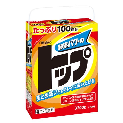 ライオン　無リン　トップ　3200G　衣類用粉末洗濯洗剤×3個セット