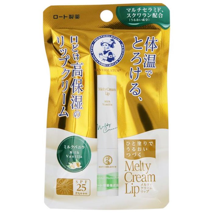 ロート製薬　メンソレータム　メルティクリームリップ　ミルクバニラ　2.4G　リップクリーム【1月7日までの期間特売】