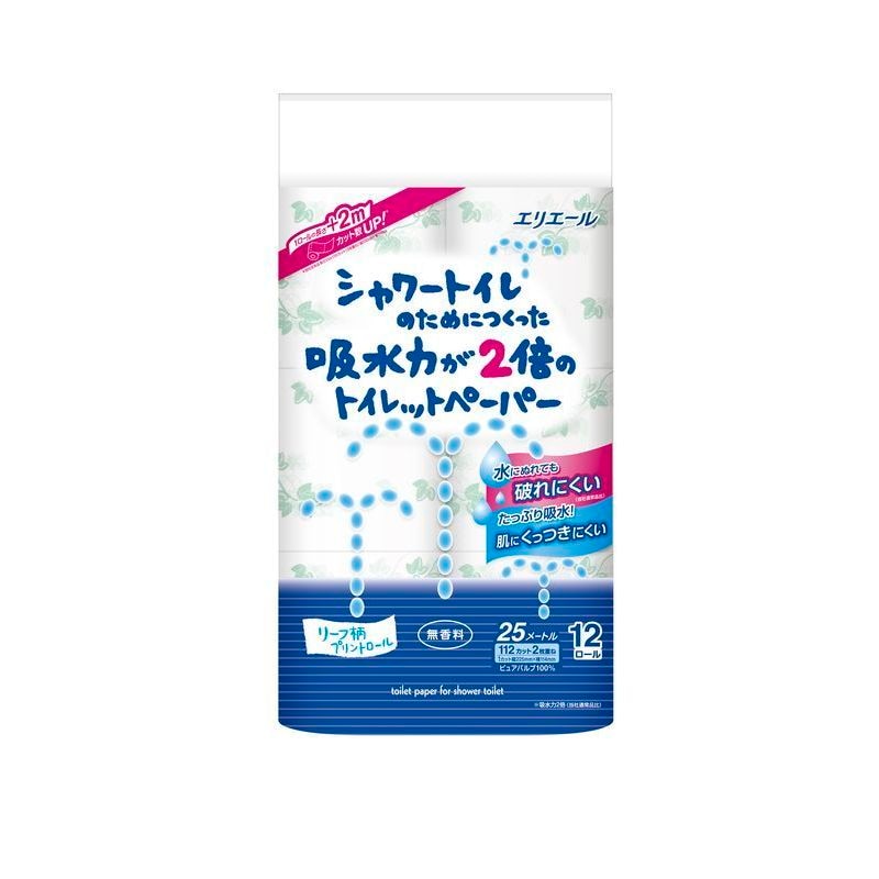 大王製紙　エリエール　シャワートイレ　25M　12ロール　トイレ用ペーパー