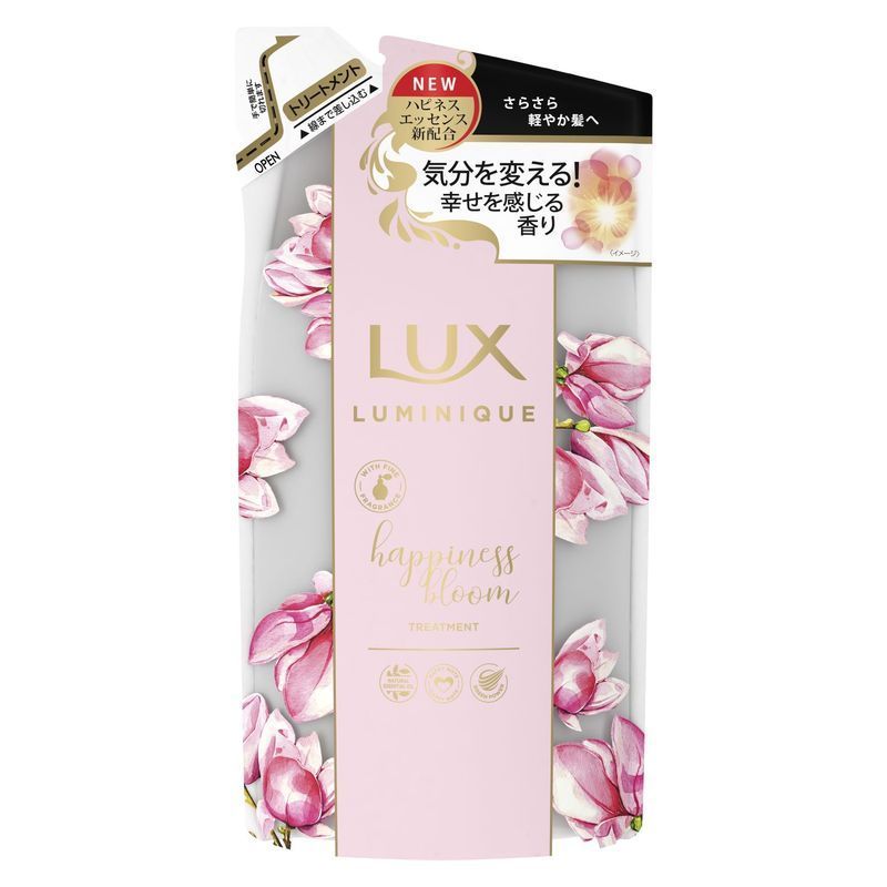 ユニリーバ　ラックス　ルミニーク　ハピネスブルーム　トリートメント　詰め替え　350G　ヘアトリートメント【7月2日までの期間特売】