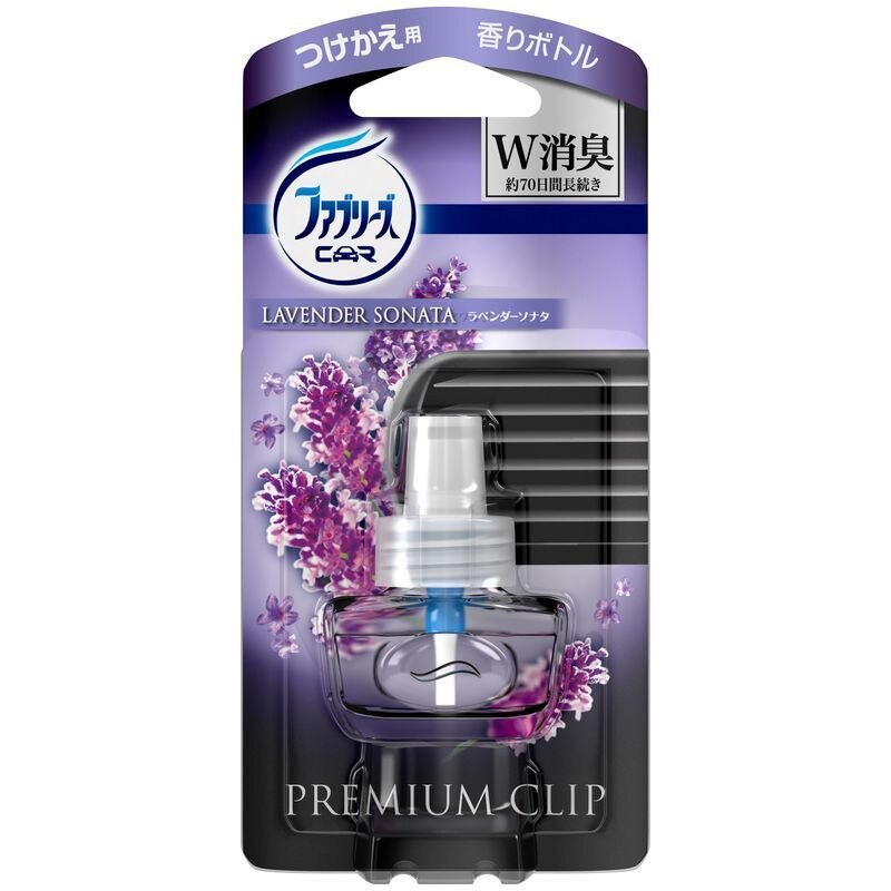 P&G　ファブリーズ　プレミアムクリップ　ラベンダーソナタの香り　付け替え　7ML　車用芳香・消臭剤 [P&Gまとめ買いCP]