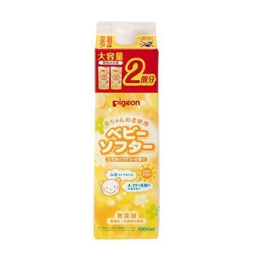 ピジョン　ベビーソフター　ひだまりフラワーの香り　詰め替え　大容量　1,000ML　赤ちゃんの柔軟剤