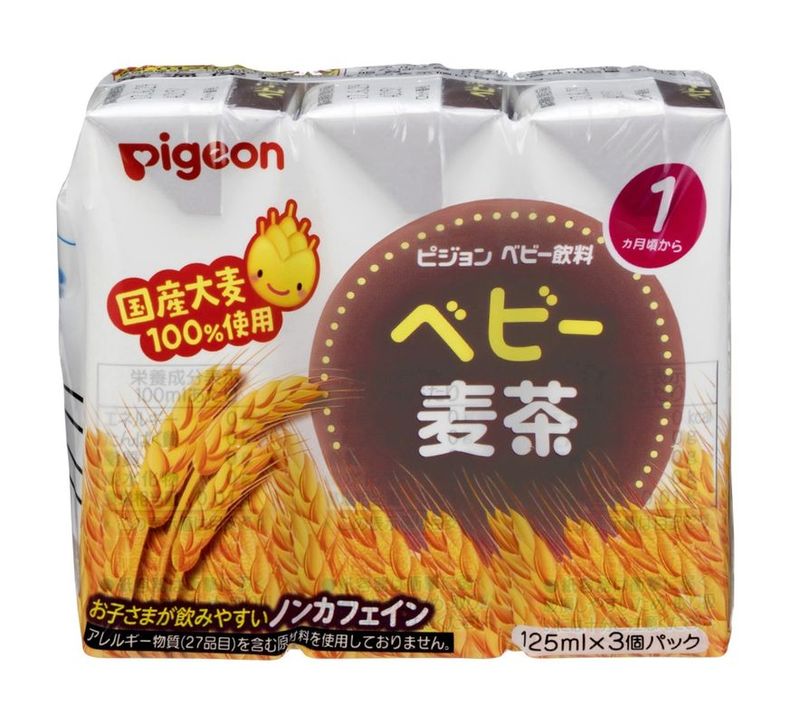ピジョン　紙パック飲料　ベビー麦茶　125ML×3個　1か月頃から　ベビー飲料【ボーナスTポイントとしてポイント5倍】※12月3日まで