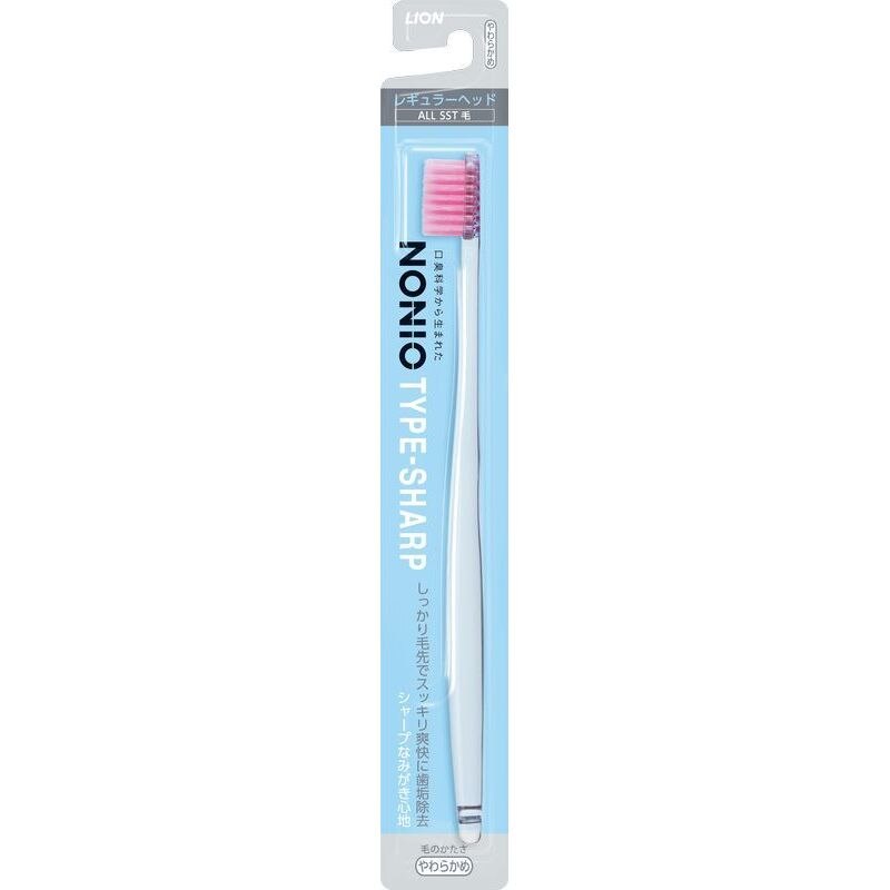 ライオン　NONIO　ハブラシ　TYPE-SHARP　レギュラーヘッド　やわらかめ　1本　歯ブラシ【11月5日までの期間特売】
