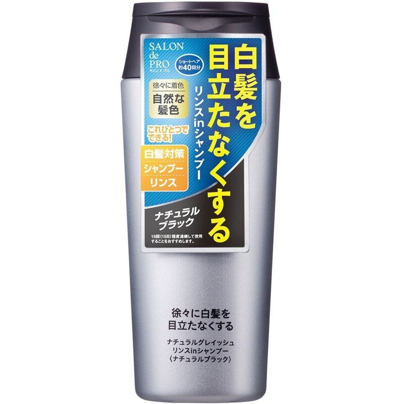 ダリヤ サロンドプロ ナチュラルグレイッシュ リンスインシャンプー ナチュラルブラック 250ml 男性用白髪染め ウエルシアドットコム