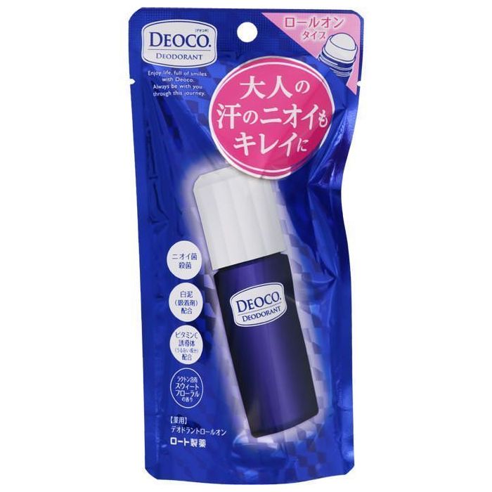 ロート製薬　デオコ　薬用デオドラントロールオン　スウィートフローラルの香り　30ML　制汗剤