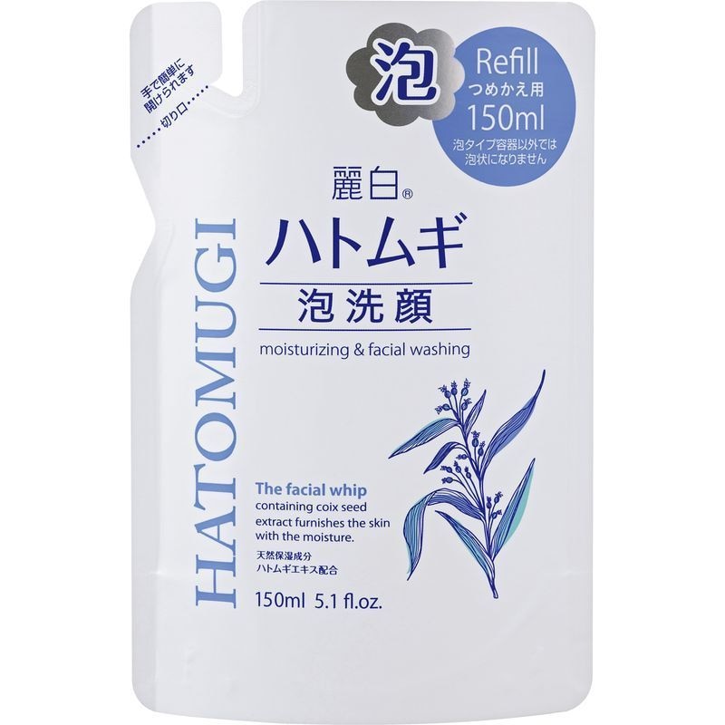 熊野油脂　麗白　ハトムギ泡洗顔　詰め替え　150ML