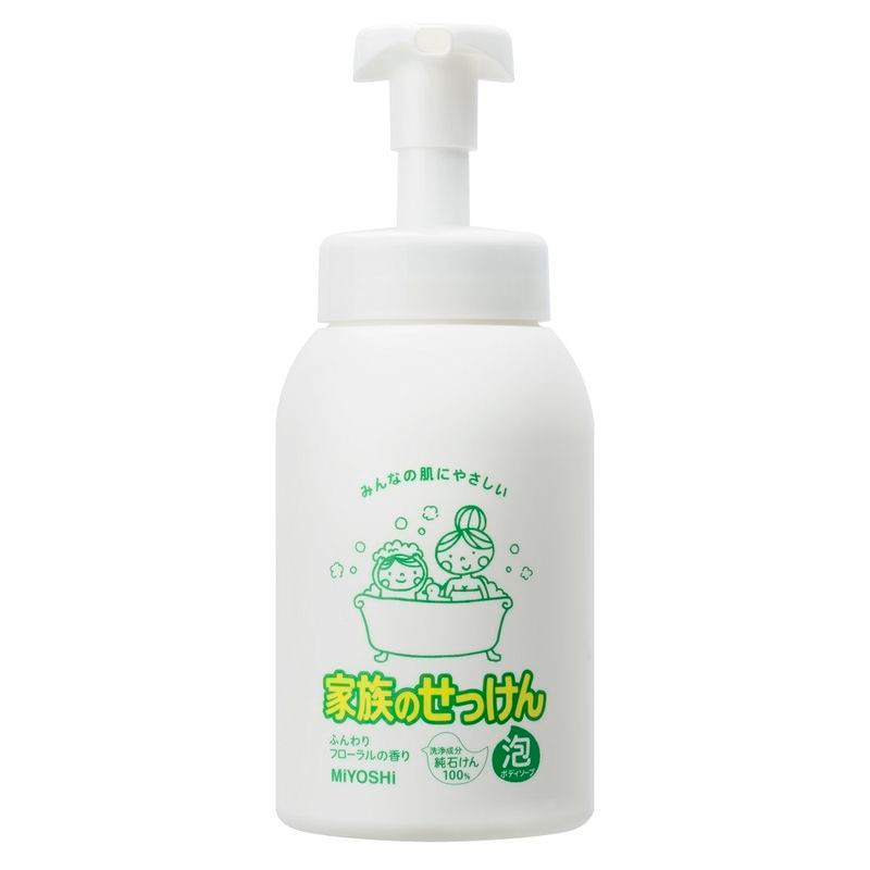 ミヨシ石鹸　家族のせっけん　泡のボディソープ　本体　600ML　ボディソープ