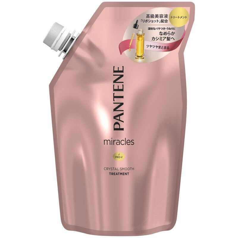 P&G　パンテーン　ミラクルズ　クリスタルスムース　トリートメント　詰め替え440G【ボーナスTポイントとして200ポイント】