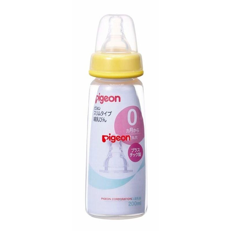 ピジョン　スリムタイプ哺乳びん　乳首S付き　プラスチック製　200ML　0か月から　哺乳瓶