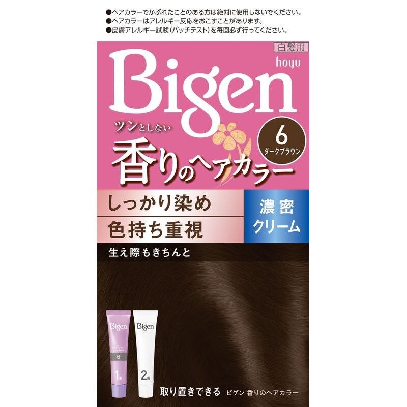 ホーユー　ビゲン　香りのヘアカラークリーム　6　ダークブラウン【1月7日までの期間特売】
