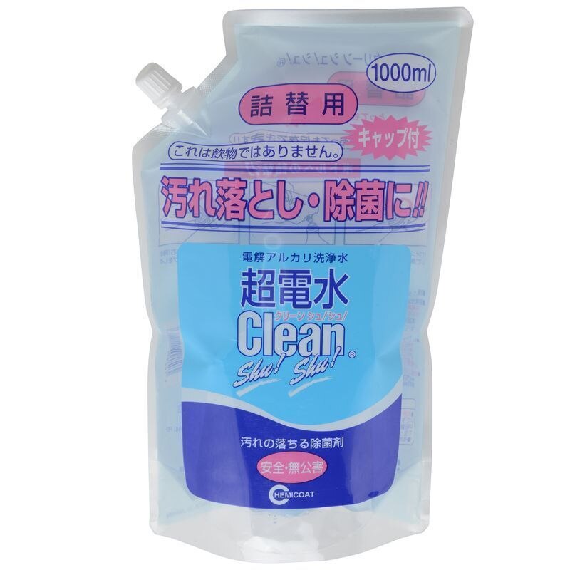 ケミコート　超電水クリーンシュ!シュ!　詰め替え　1000ML　除菌洗浄用クリーナー